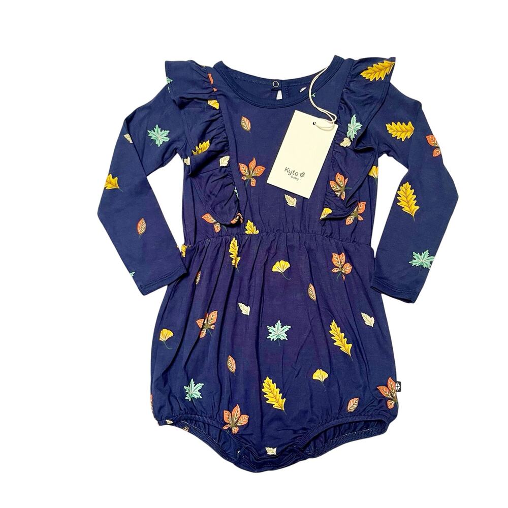 NWT Kyte Fall Foliage Bubble Romper Size 3T